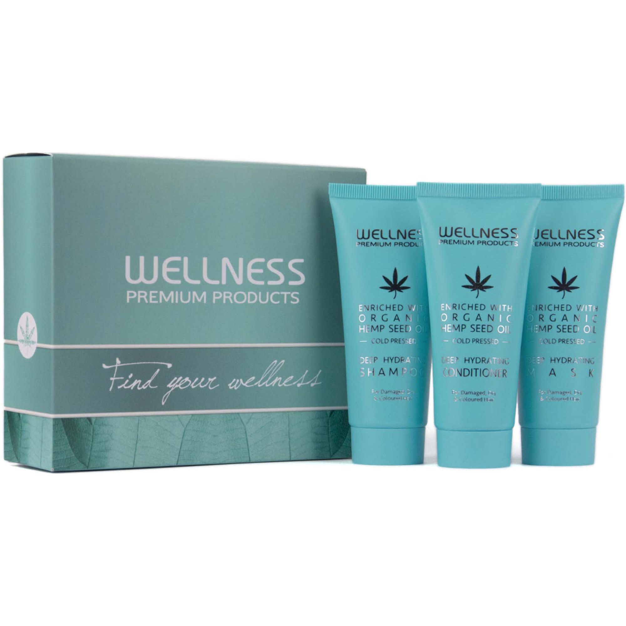 Wellness Premium Products Deep Hydrating Mini Set (Shampoo 50 ml,