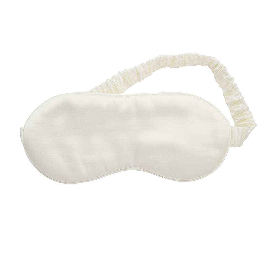 Mulberry Sleep Mask with Pouch White