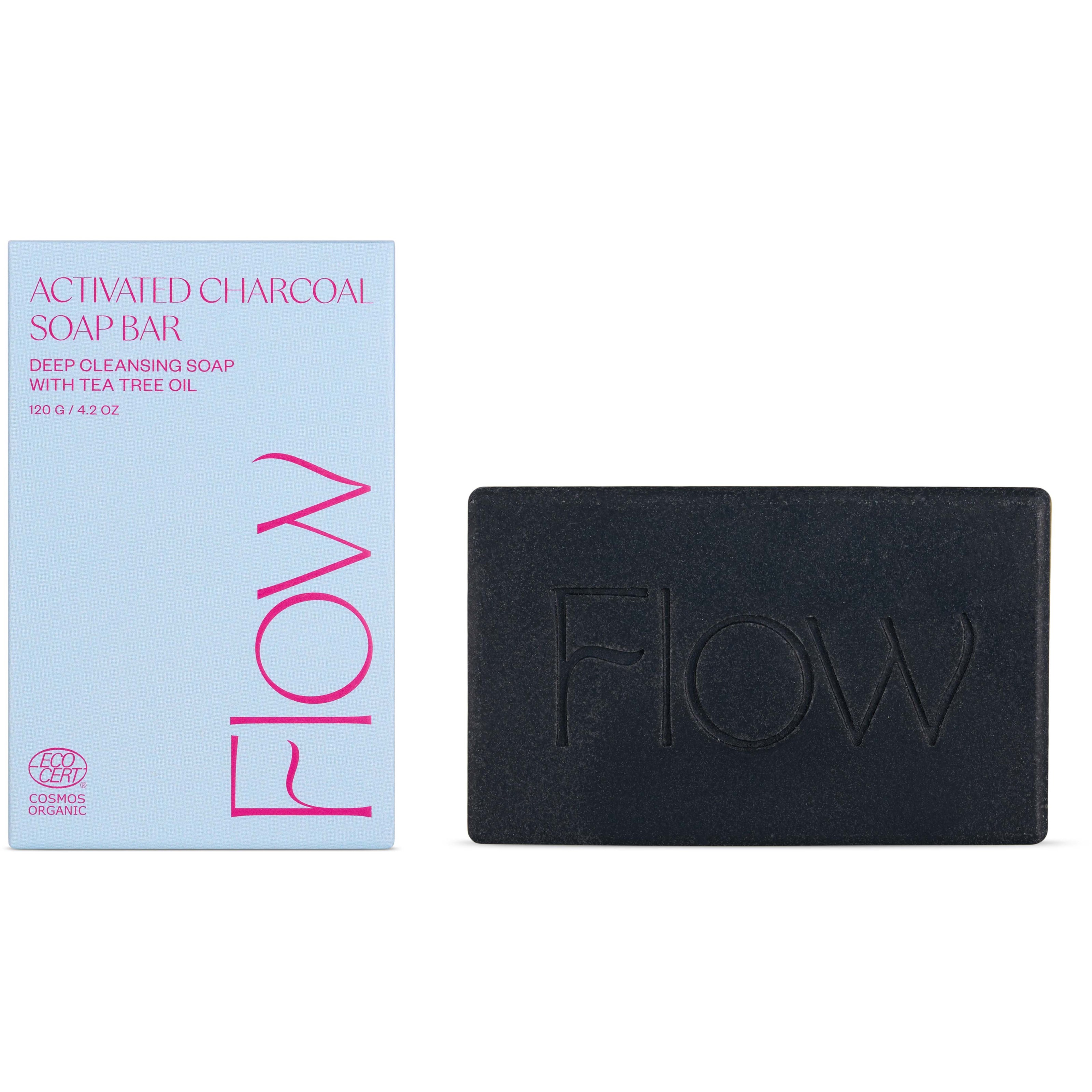 Flow Cosmetics Activated Charcoal Soap Bar 120 g