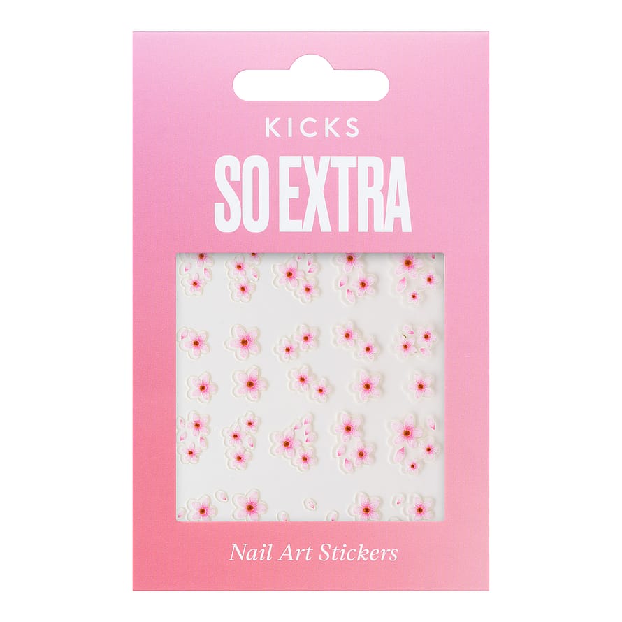 Nail Stickers Flowers Pink