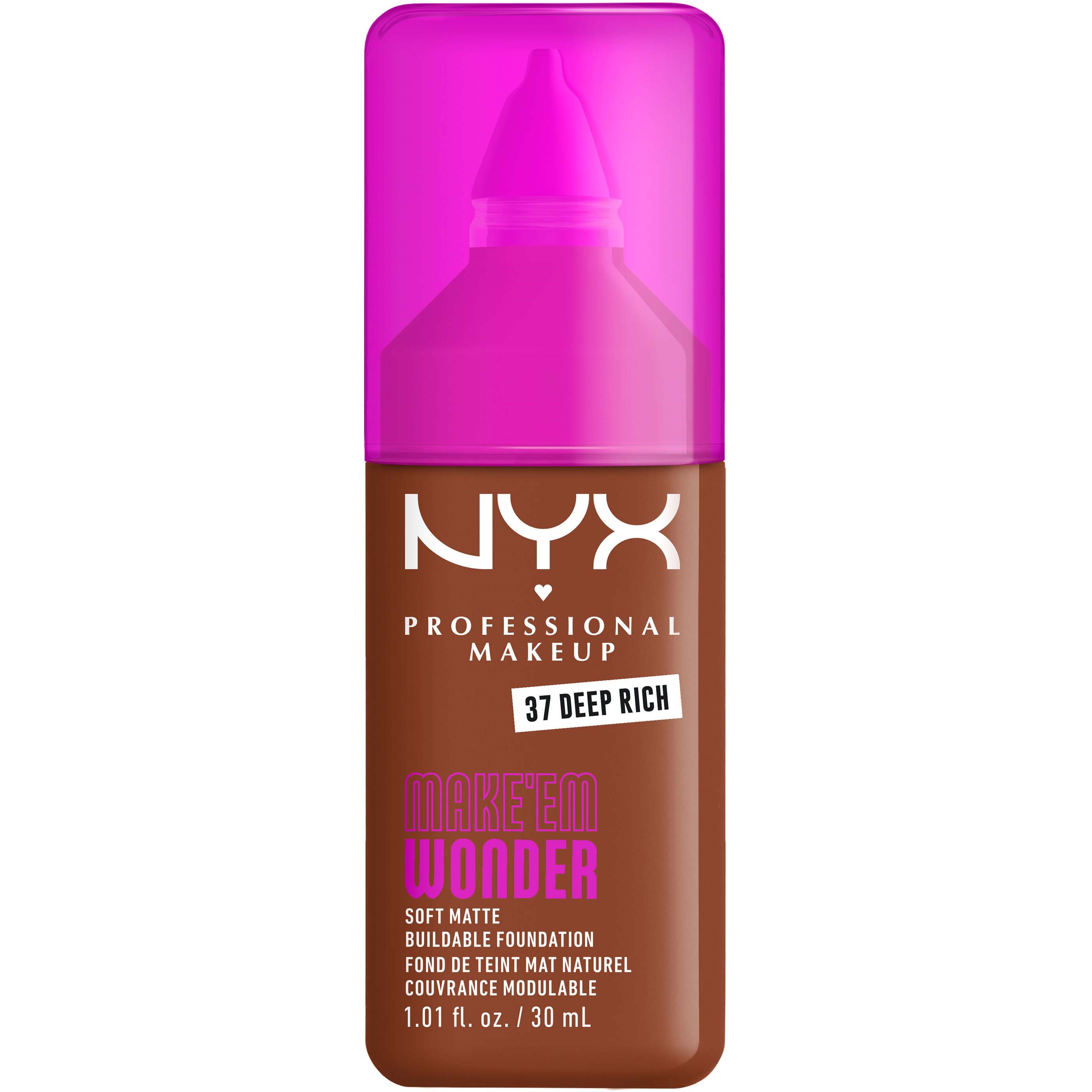 NYX PROFESSIONAL MAKEUP Make Em Wonder Foundation 37 Deep Rich