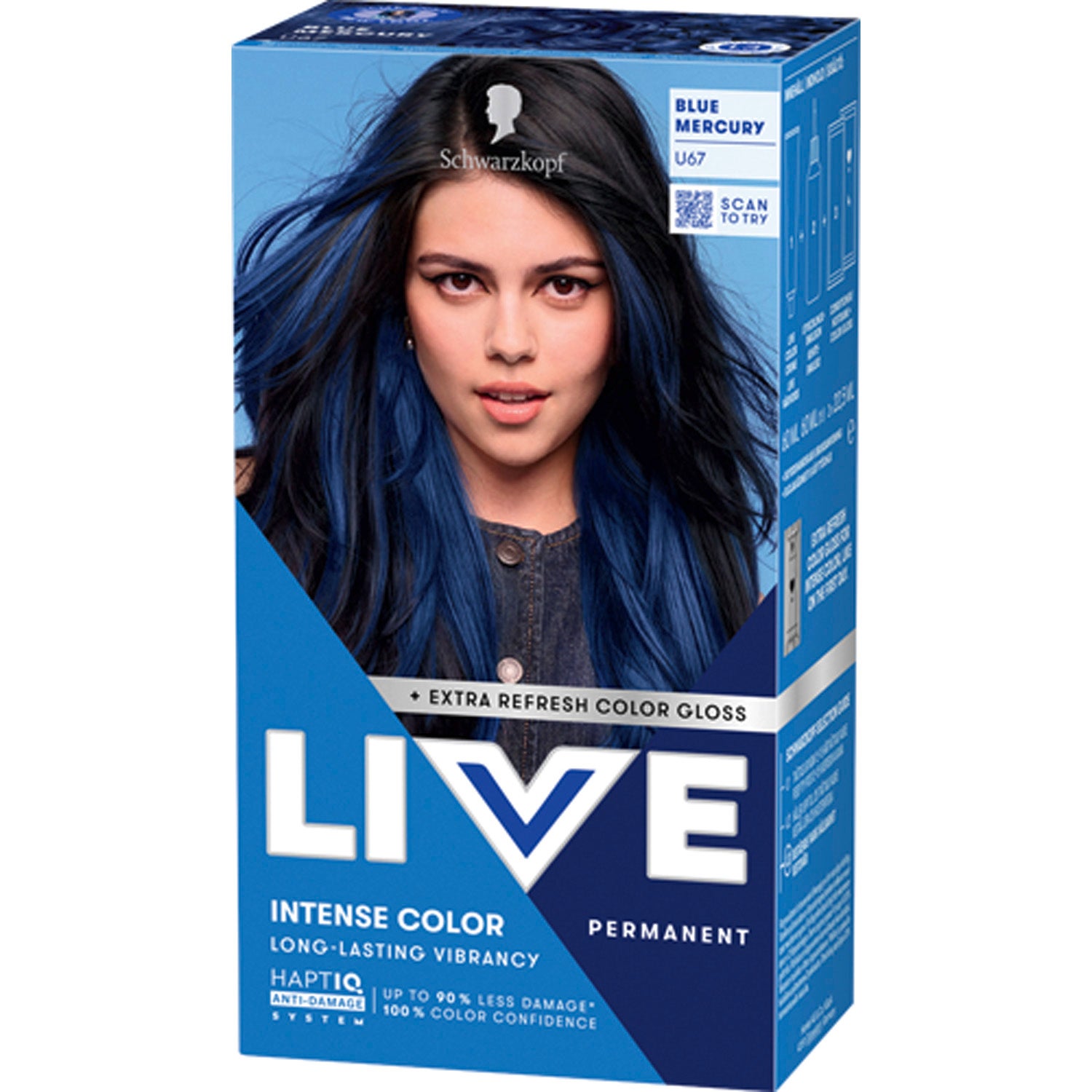 Schwarzkopf Live Intense Color U67 Blue Mercury - 142 ml