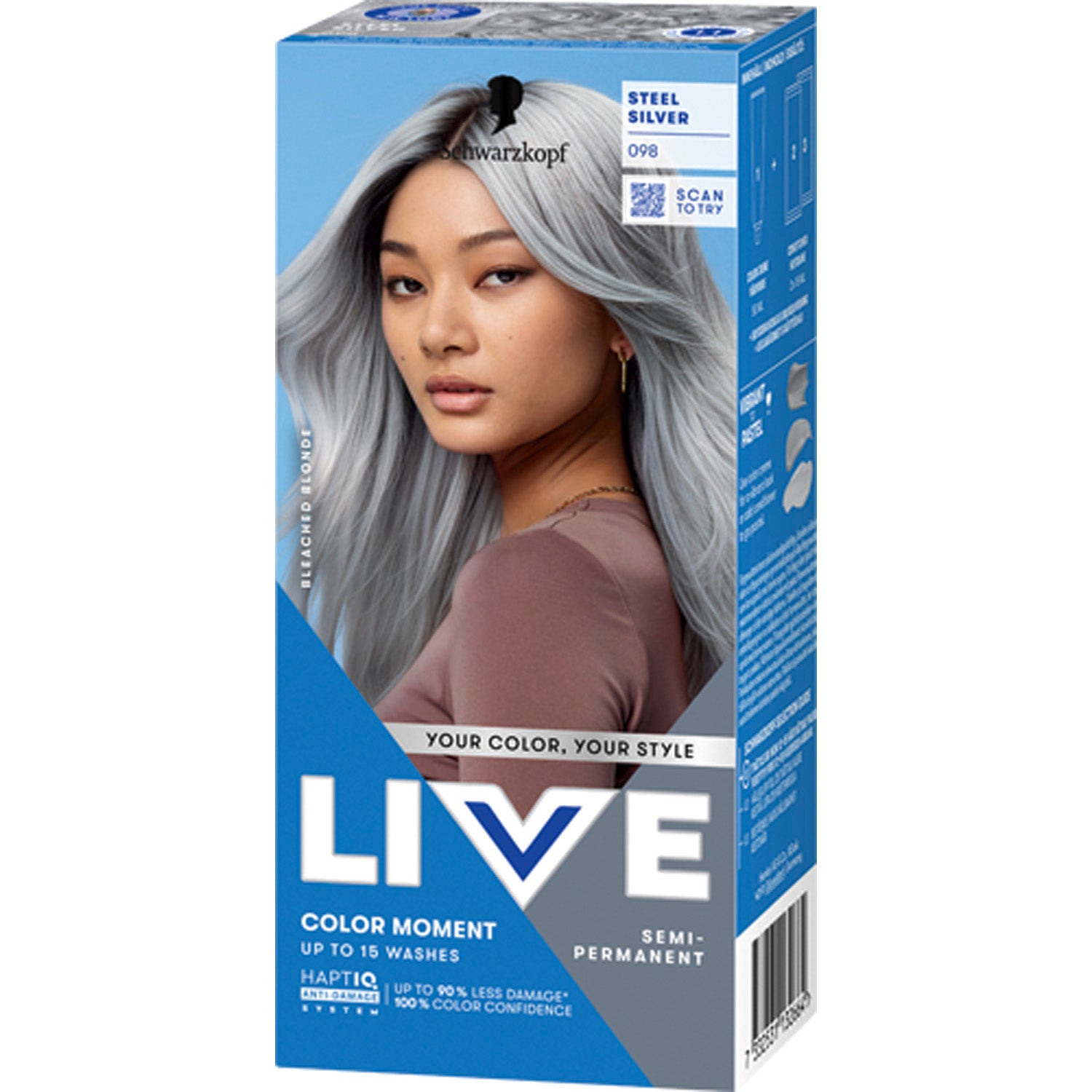 Schwarzkopf Live Color Moment 098 Steel Silver - 1 pcs