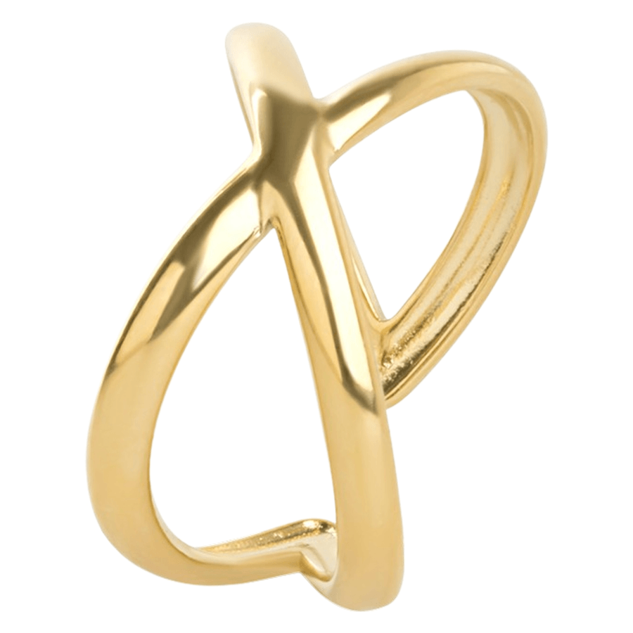 Timi of Sweden Mona Abstract Ring Stainless Steel Gold