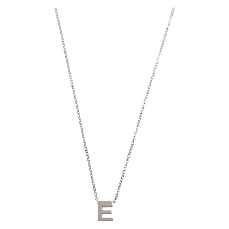 Timi of Sweden Viola Letter Necklace Stainless Steel Silver E