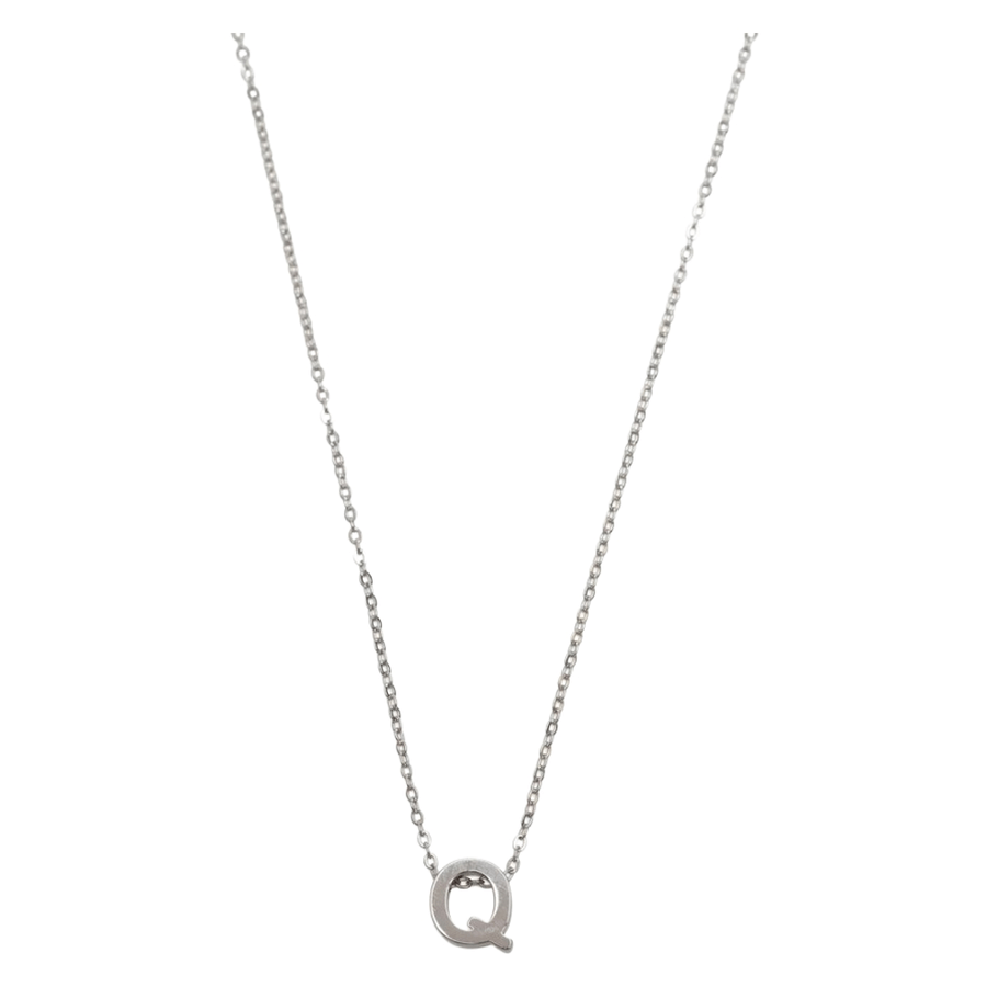 Timi of Sweden Viola Letter Necklace Stainless Steel Silver Q