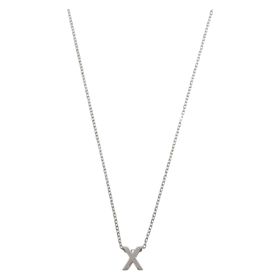 Timi of Sweden Viola Letter Necklace Stainless Steel Silver X