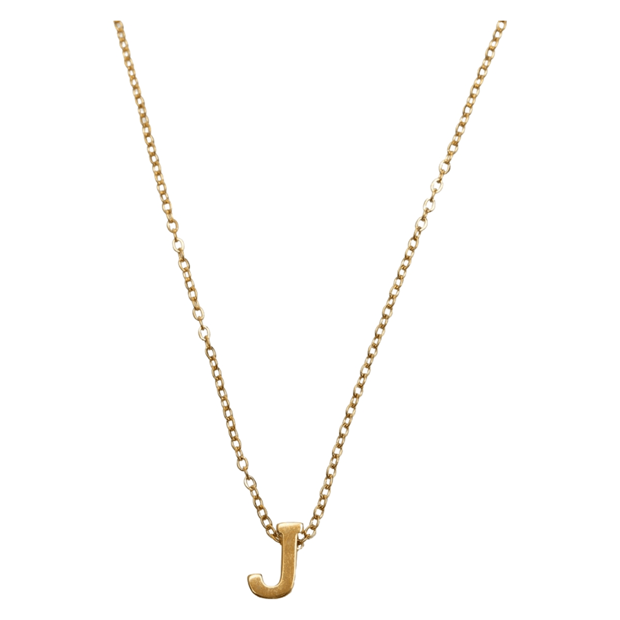 Timi of Sweden Viola Letter Necklace Stainless Steel Gold J