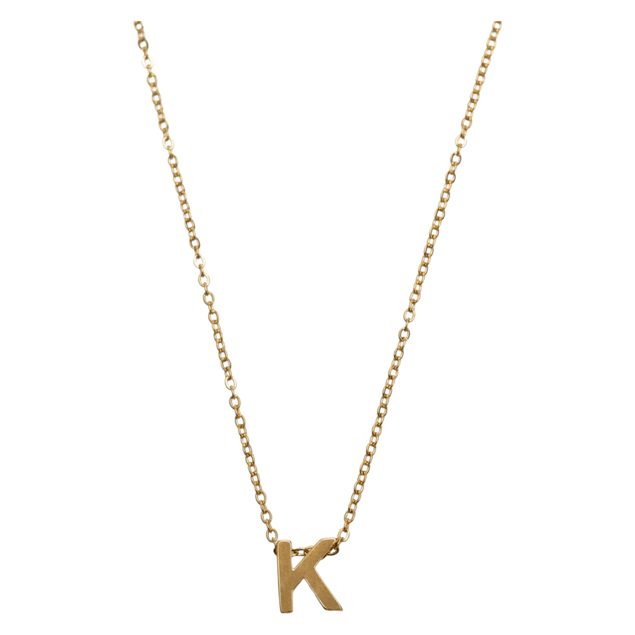 Timi of Sweden Viola Letter Necklace Stainless Steel Gold K