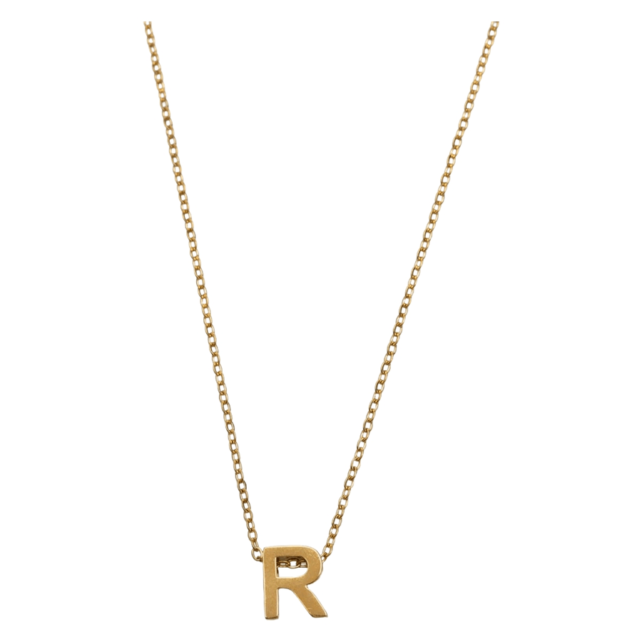 Timi of Sweden Viola Letter Necklace Stainless Steel Gold R