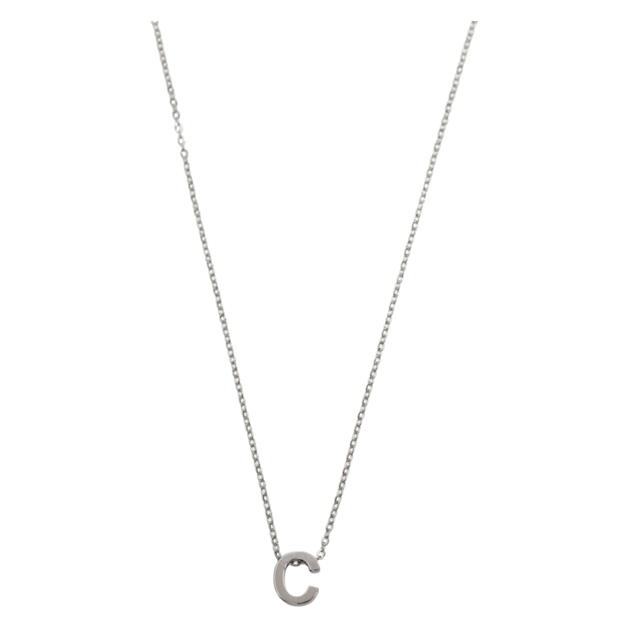 Timi of Sweden Viola Letter Necklace Stainless Steel Silver C
