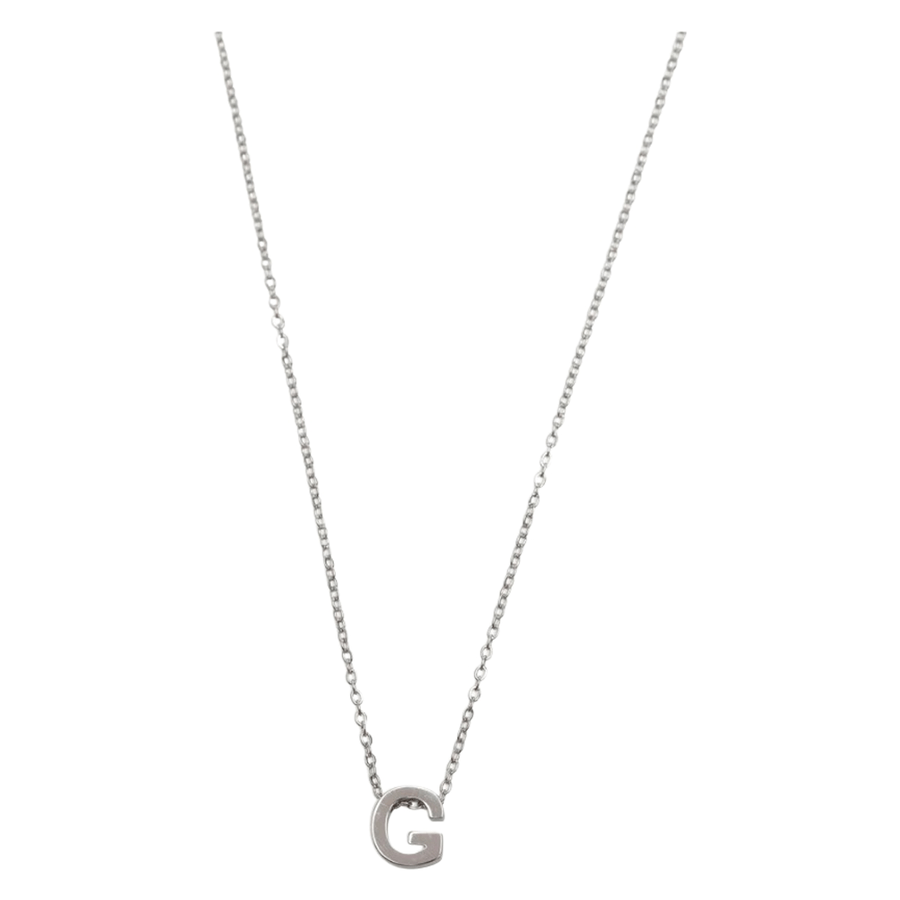 Timi of Sweden Viola Letter Necklace Stainless Steel Silver G