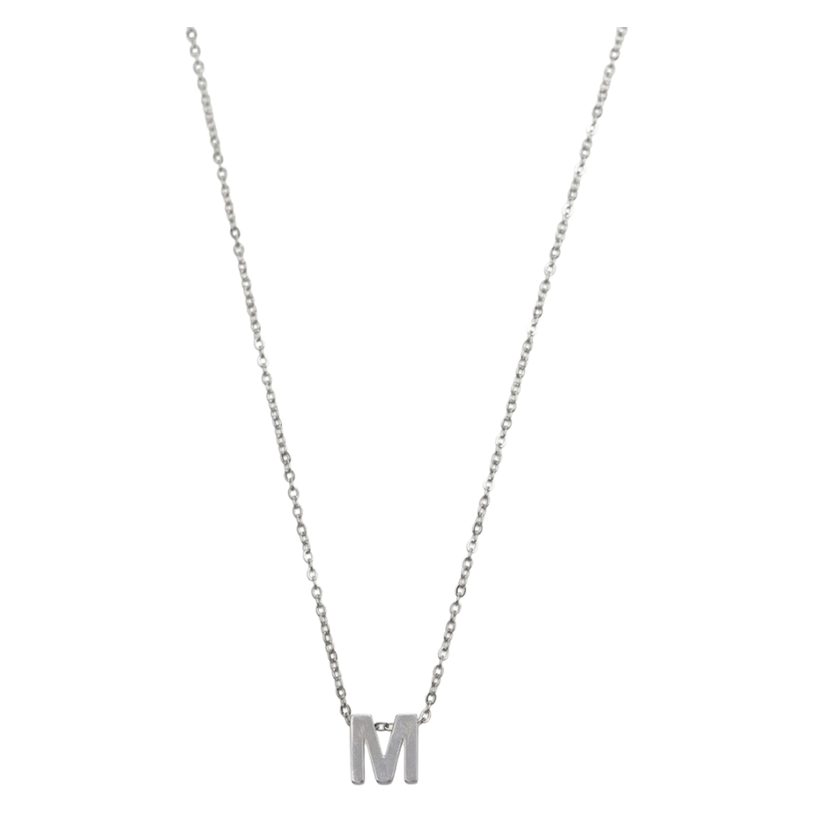 Timi of Sweden Viola Letter Necklace Stainless Steel Silver M