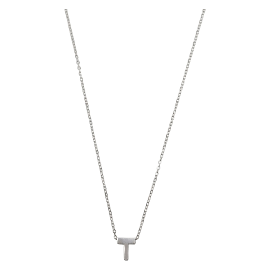 Timi of Sweden Viola Letter Necklace Stainless Steel Silver T