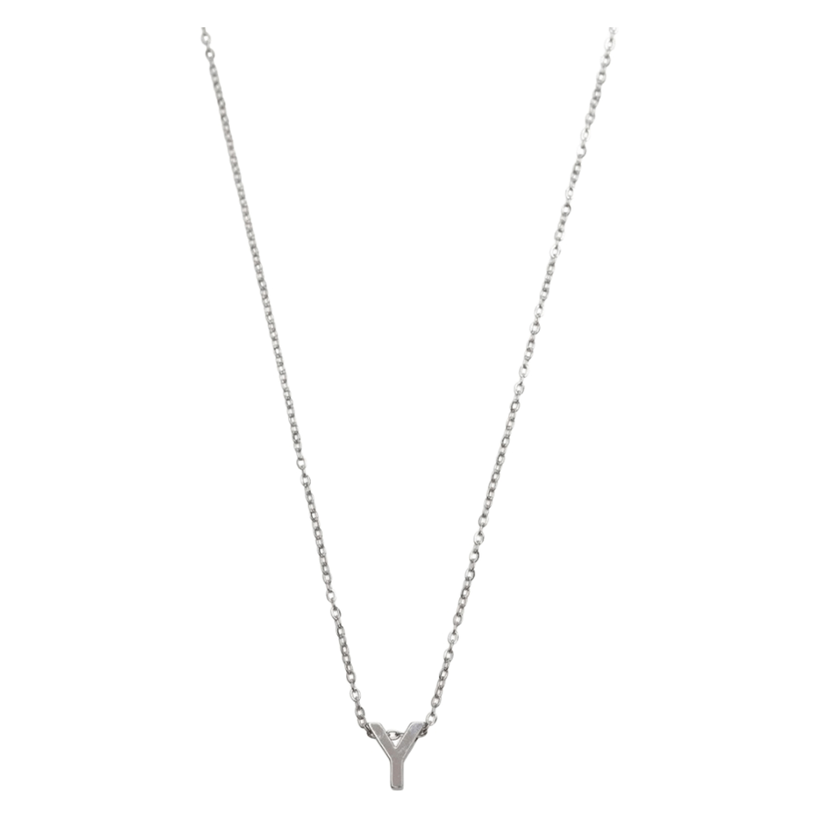 Timi of Sweden Viola Letter Necklace Stainless Steel Silver Y