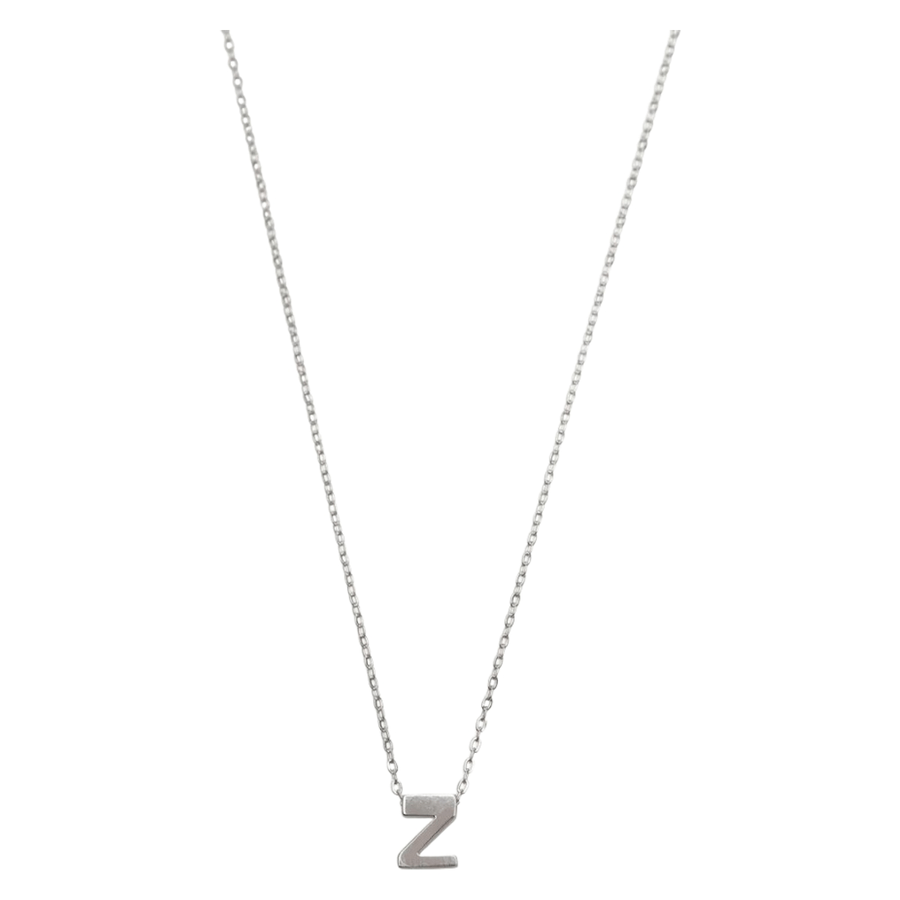 Timi of Sweden Viola Letter Necklace Stainless Steel Silver Z