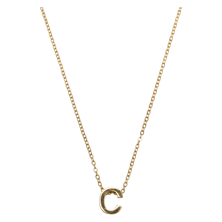 Timi of Sweden Viola Letter Necklace Stainless Steel Gold C