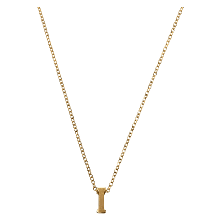 Timi of Sweden Viola Letter Necklace Stainless Steel Gold I