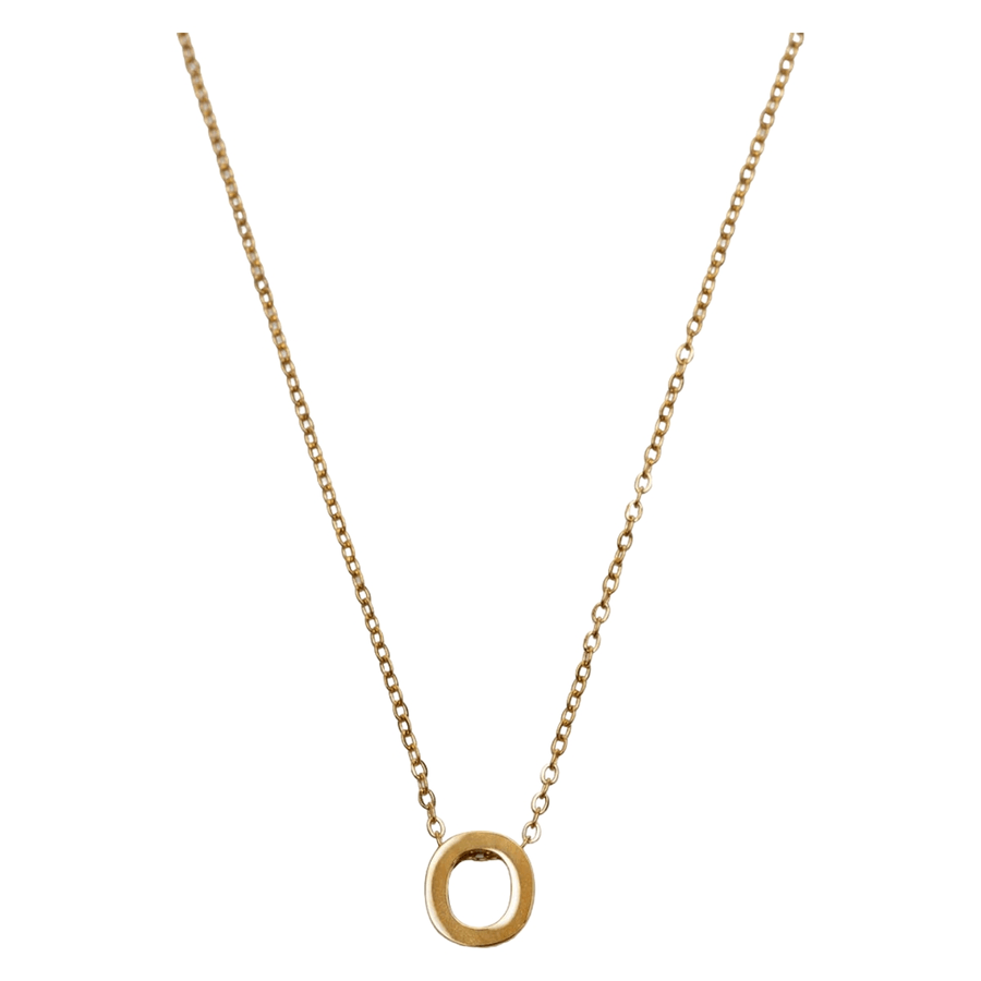 Timi of Sweden Viola Letter Necklace Stainless Steel Gold O