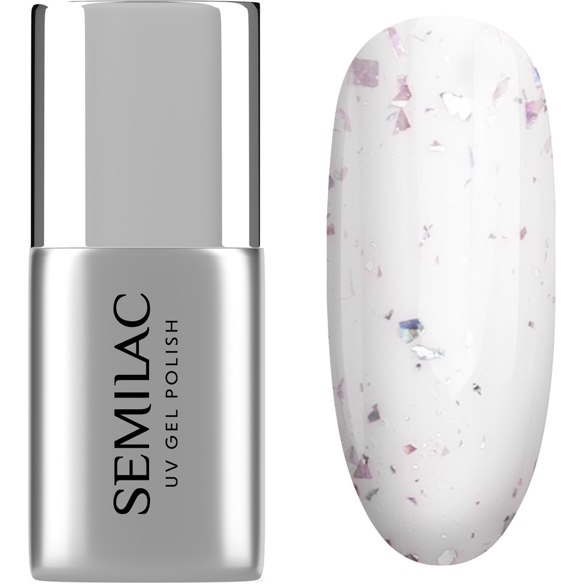 SEMILAC UV Gel Top T22 Hybrid Polishes Flower Flakes 7 ml