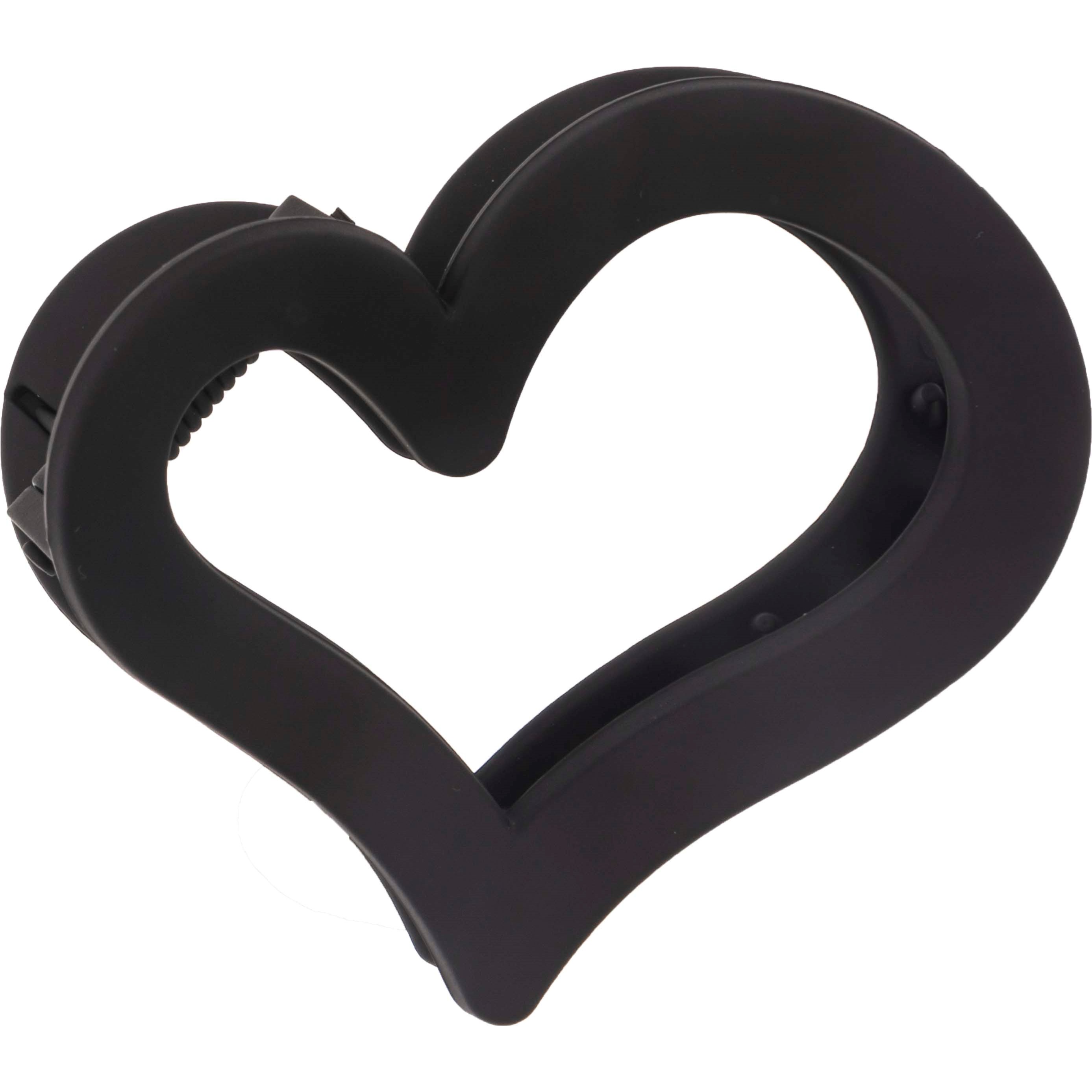 Dazzling Hair Clip Heart Black