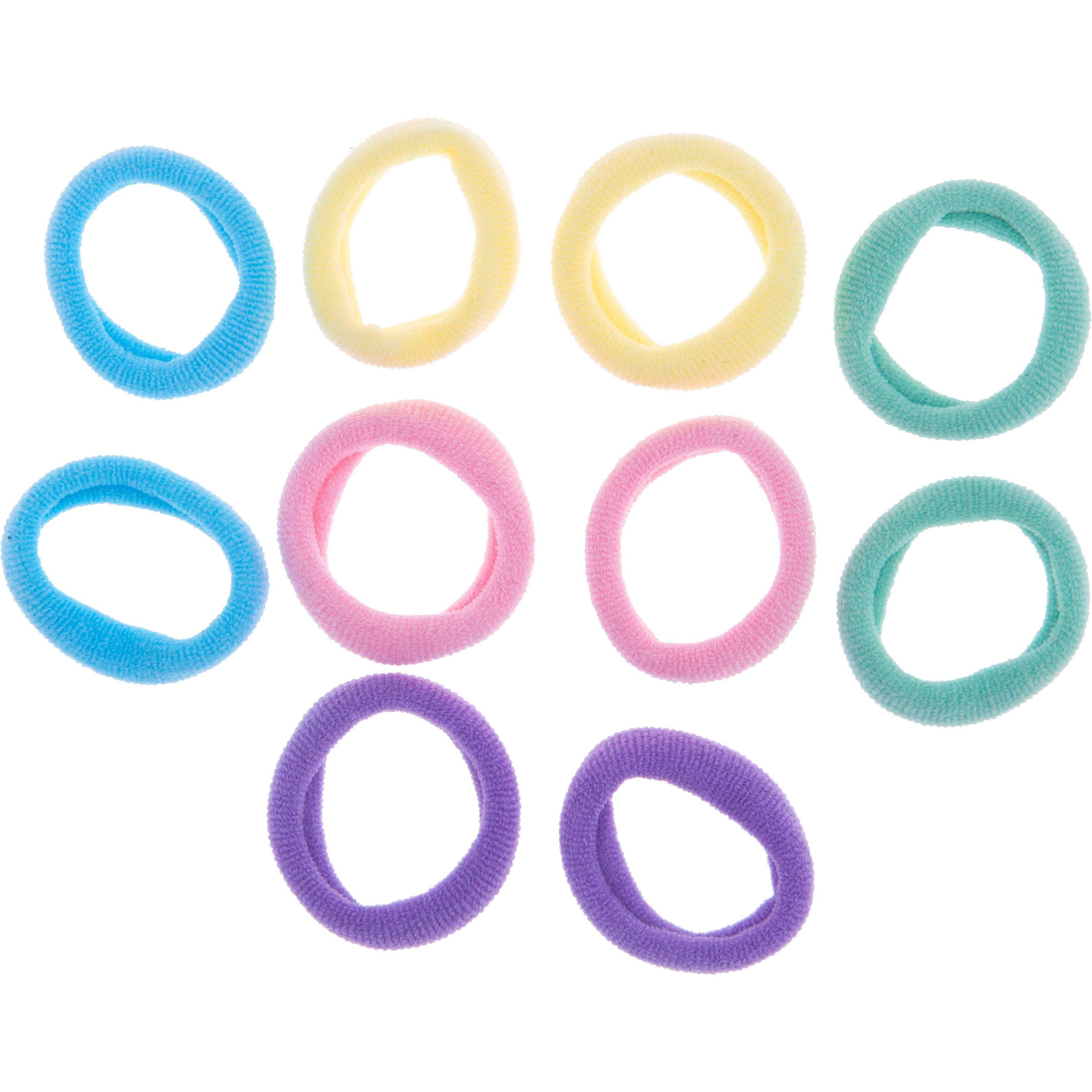 Dazzling Hair Ties Mini Soft 10-Pack Multi Pastels