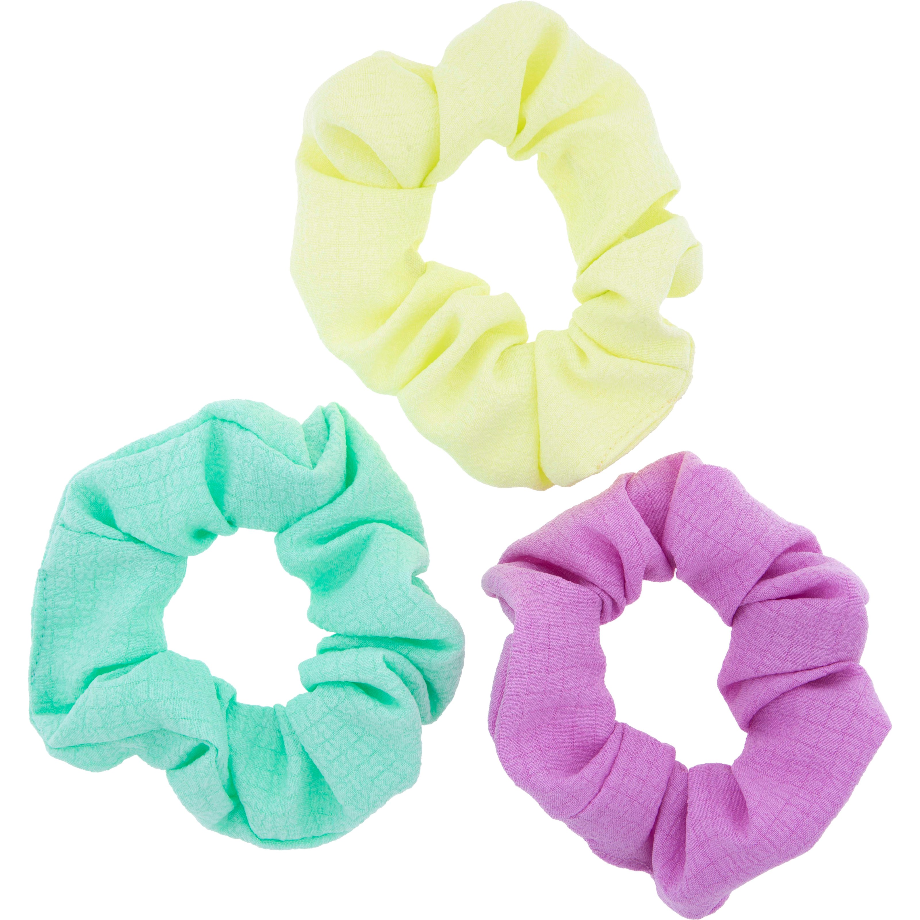 Dazzling Scrunchie 3-Pack Purple/Yellow/Green