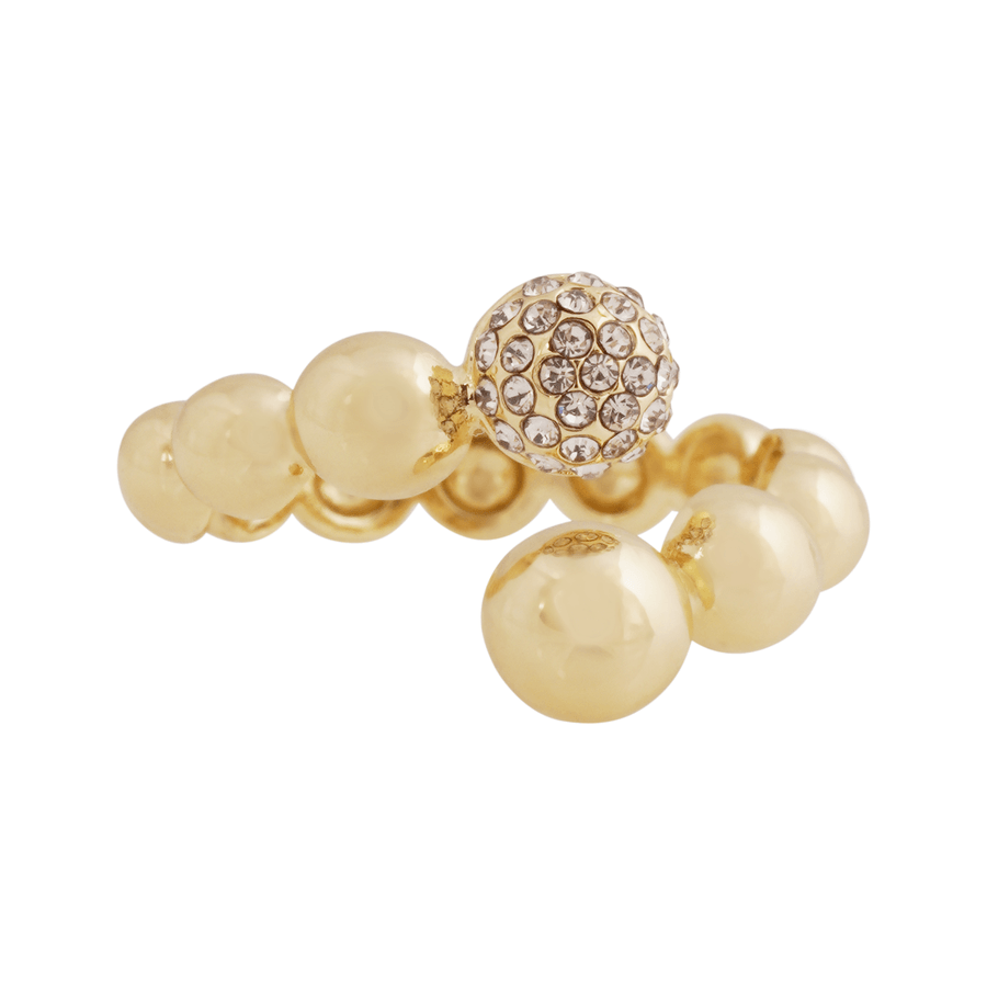 Snö Of Sweden Bennet Crystal Ring Gold/Clear Onesize