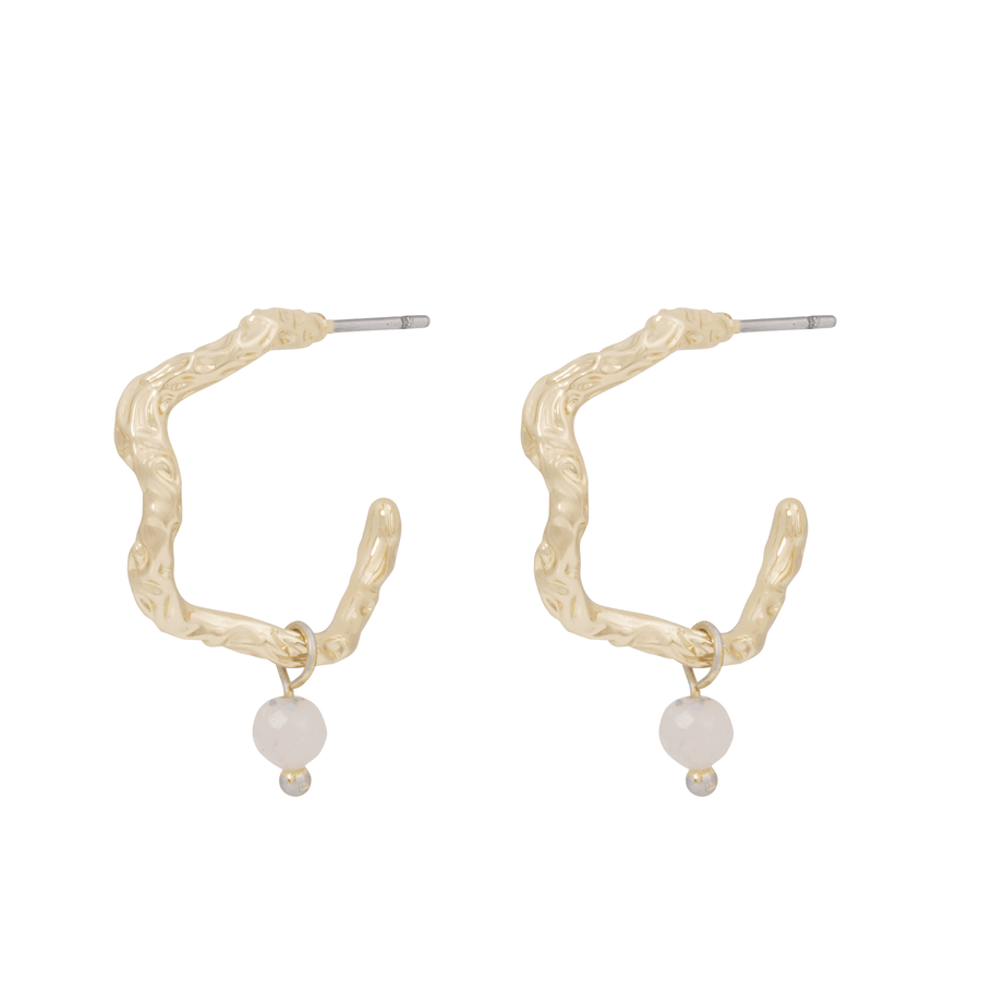 Snö Of Sweden Cat Pendant Oval Ear Gold/White Onesize