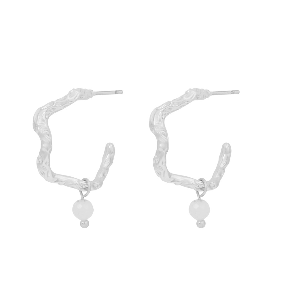 Snö Of Sweden Cat Pendant Oval Ear Silver/White Onesize