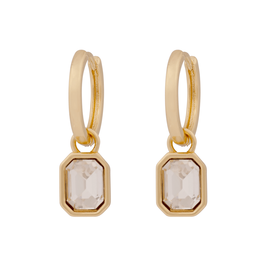 Snö Of Sweden Cathrine Pendant Ring Ear Gold/Clear Onesize