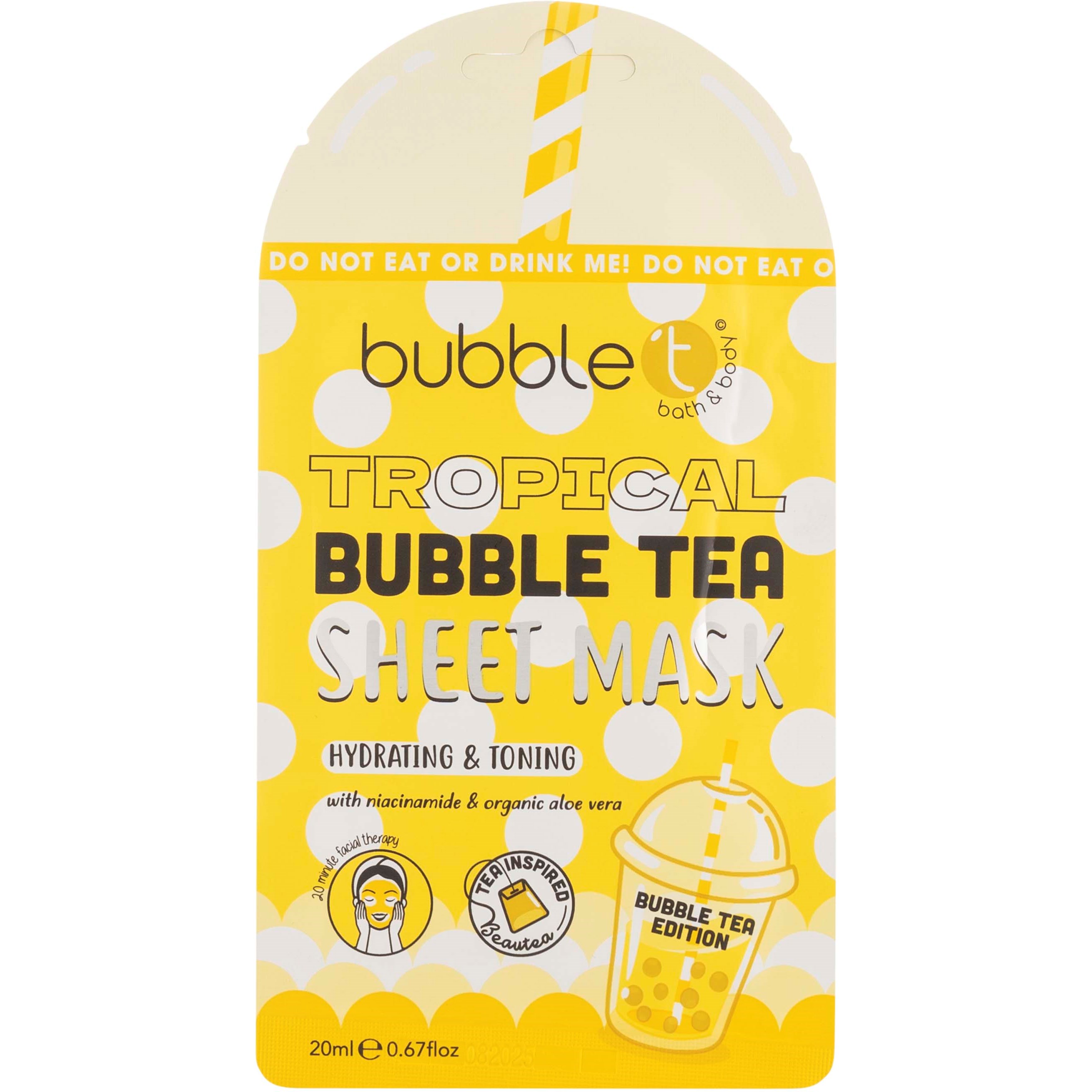 BubbleT Bubble Tea Sheet Mask  Tropical