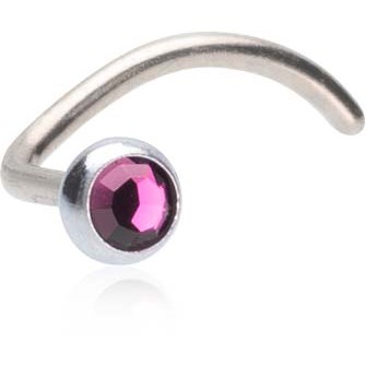 Blomdahl Silver Titanium Bezel 3 mm  Lilac