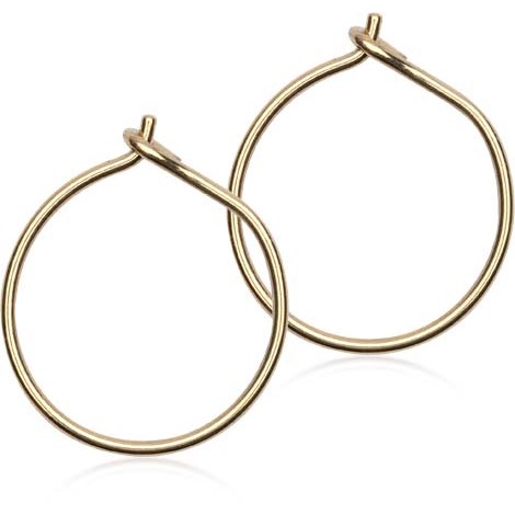 Blomdahl Golden Titanium Ear Ring 14 mm