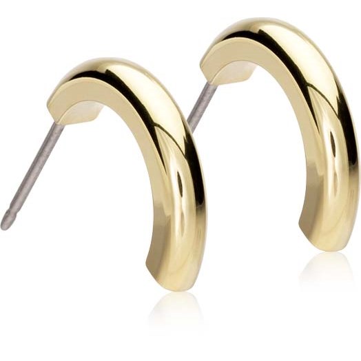 Blomdahl Golden Titanium Pendant Round Curved 15 mm