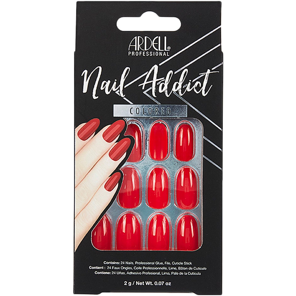 Ardell Nail Addict Colored Cherry Red