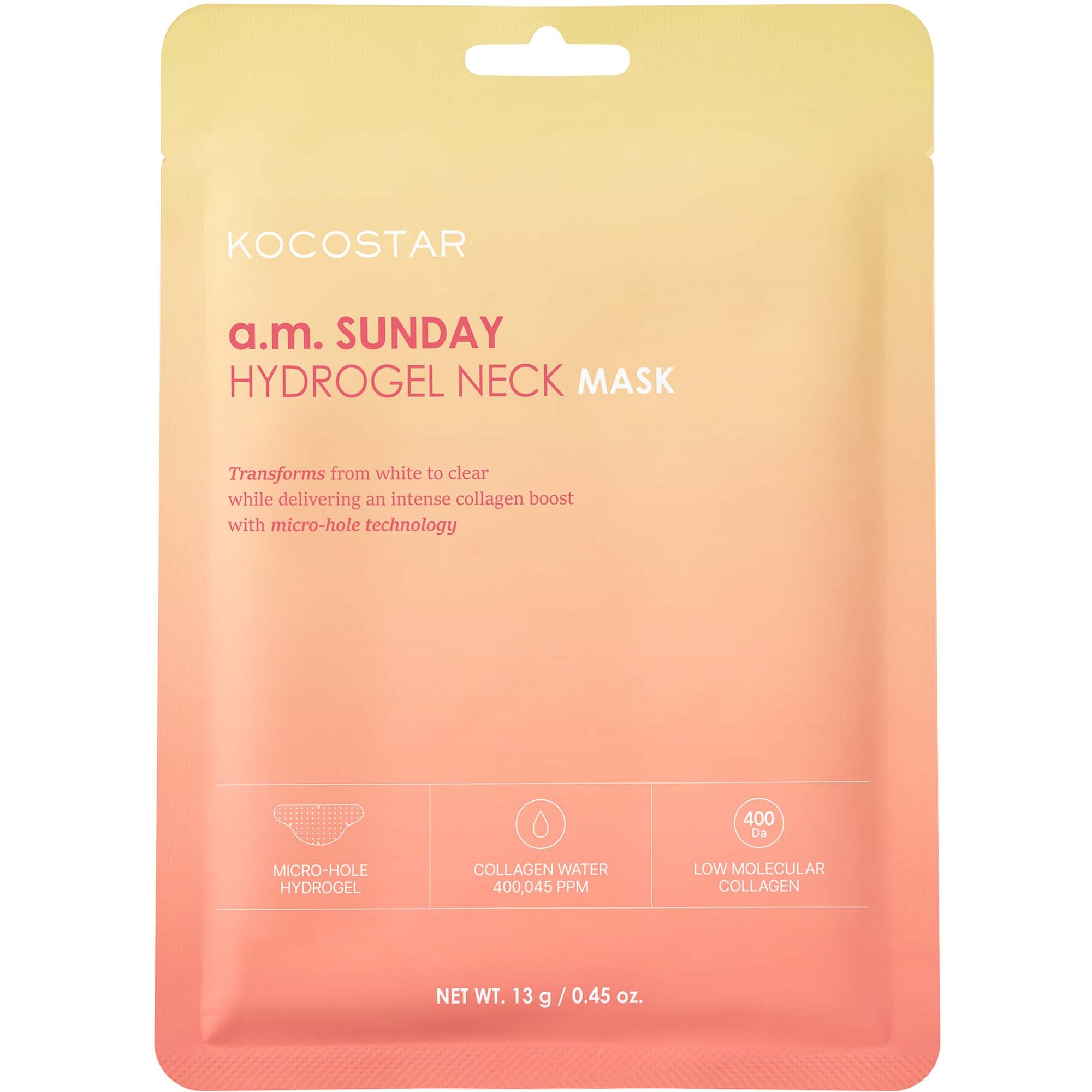 KOCOSTAR a.m. Sunday Hydrogel Neck Mask
