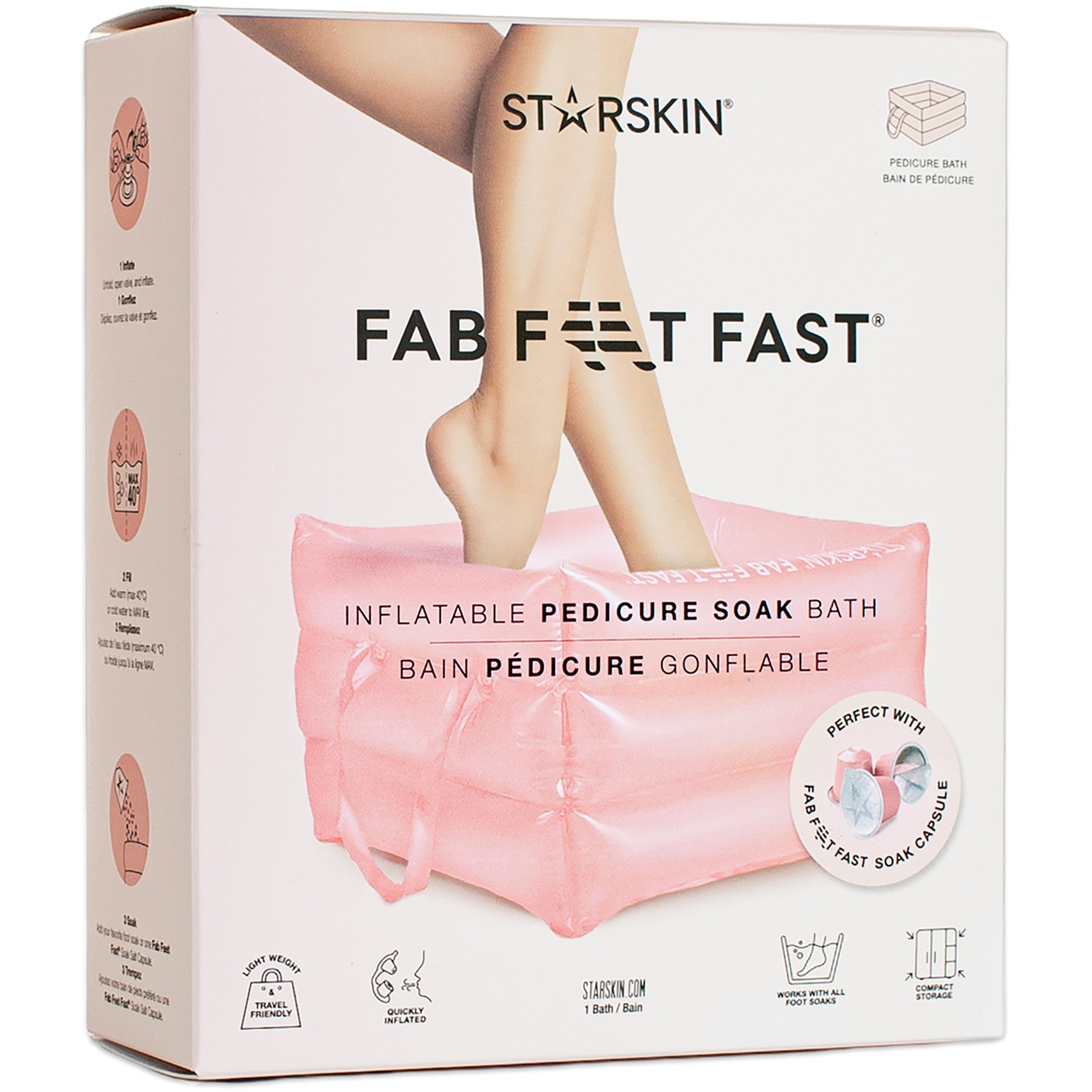 Starskin Fab Feet Fast Inflatable Pedicure Soak Bath 350 g