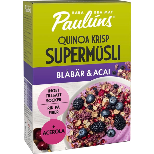 Paulúns Müsli med Blåbär och Acai 400 g