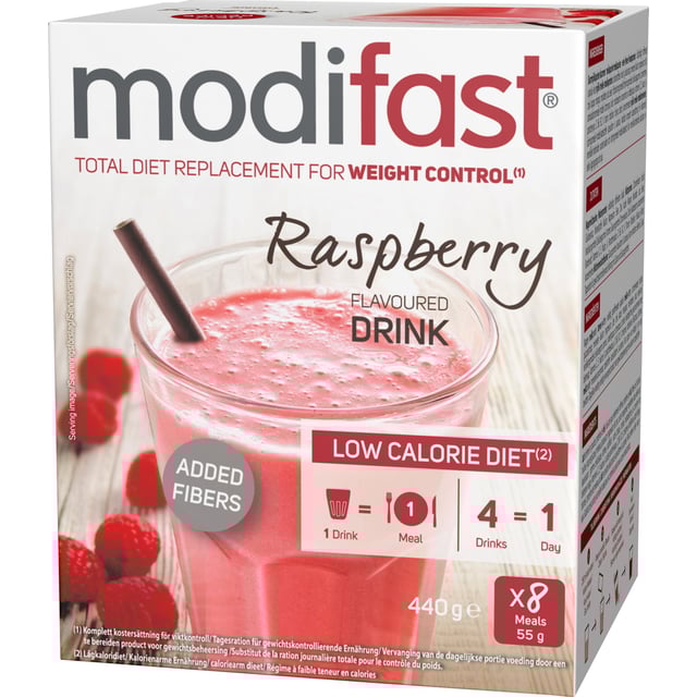 Modifast LCD Pulver Hallon 8 x 55 g