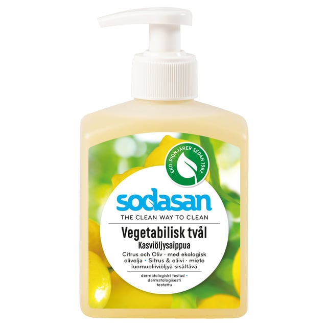 Sodasan Vegetabilisk Tvål Citrus & Oliv 300 ml