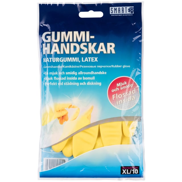 Smart Microfiber Gummihandske 10/XL 1 par