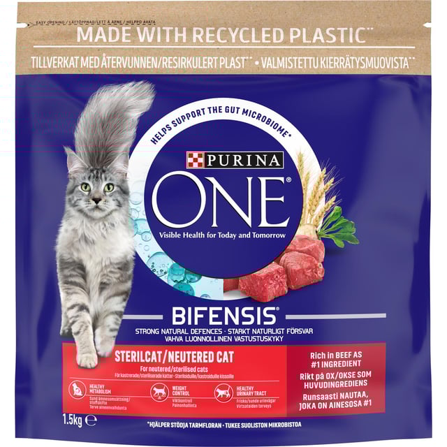 Purina One Kattmat Steril Oxe 1500 g