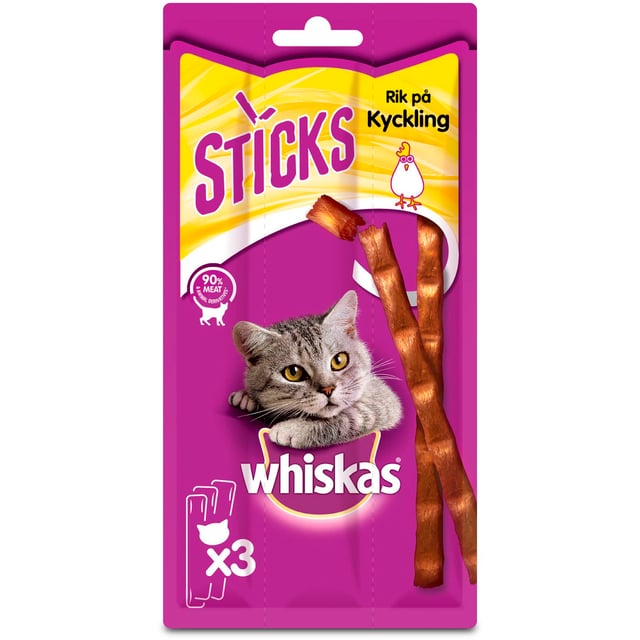 Whiskas Sticks Kyckling 3 st