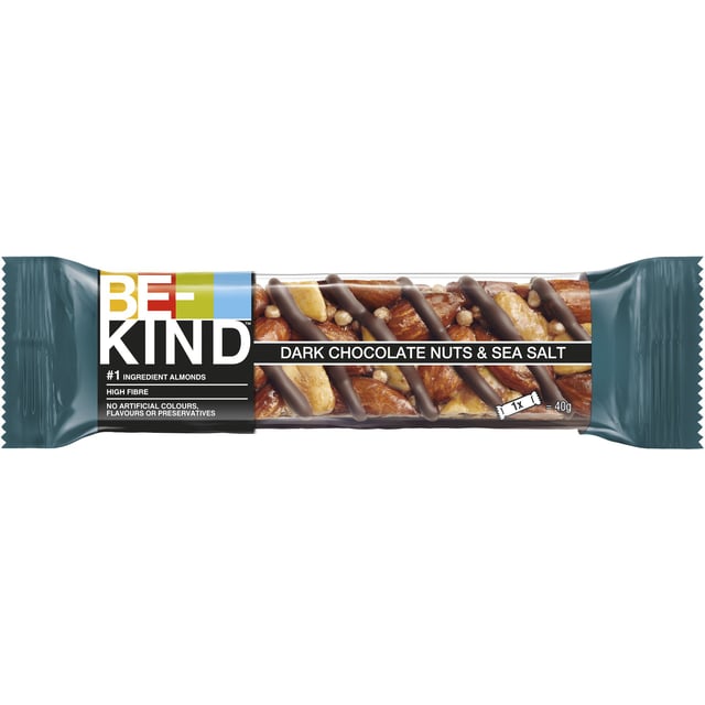 BE-KIND Dark Chocolate Nuts & Sea Salt 40 g