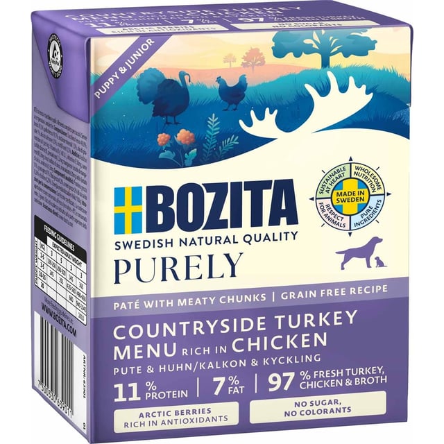Bozita Dog Purely Pate Puppy & Junior Turkey 370 g