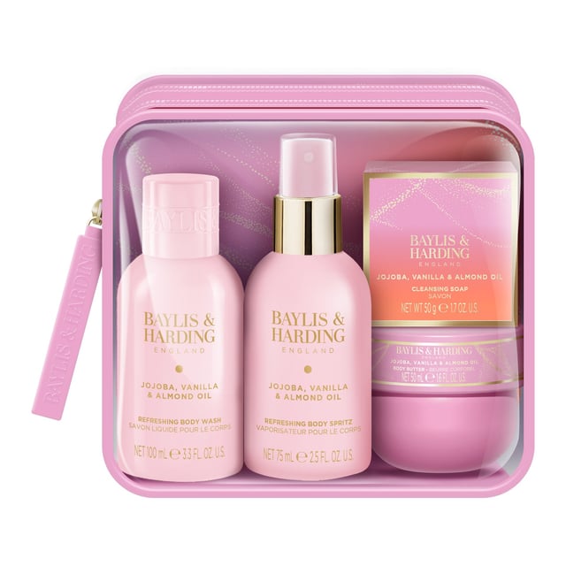 Baylis & Harding Jojoba, Vanilla & Almond Oil Travel Bag Gift Set 275 ml