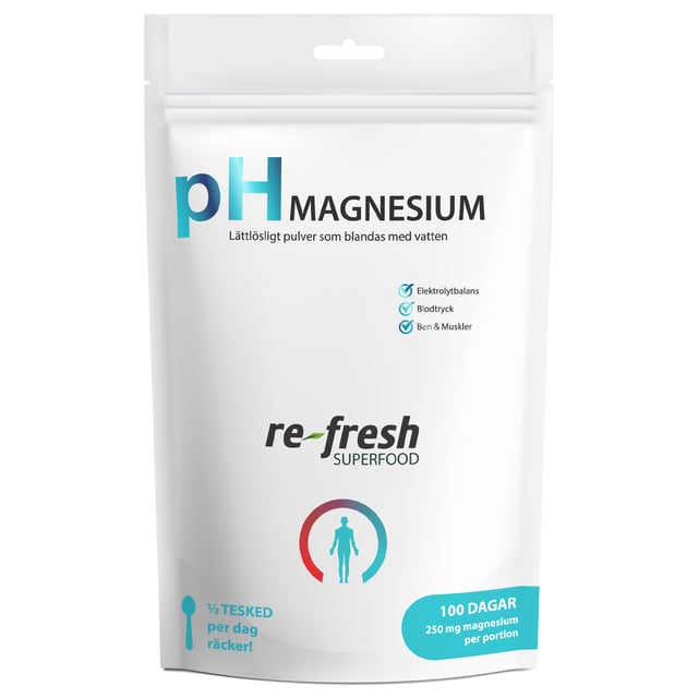 Re-fresh Superfood pH-Pulver Magnesium 100g