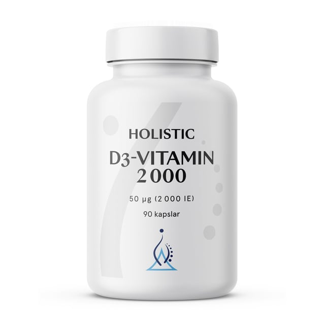 Holistic  D3-vitamin 2000IE (50 µg) 90 vegetabiliska kapslar
