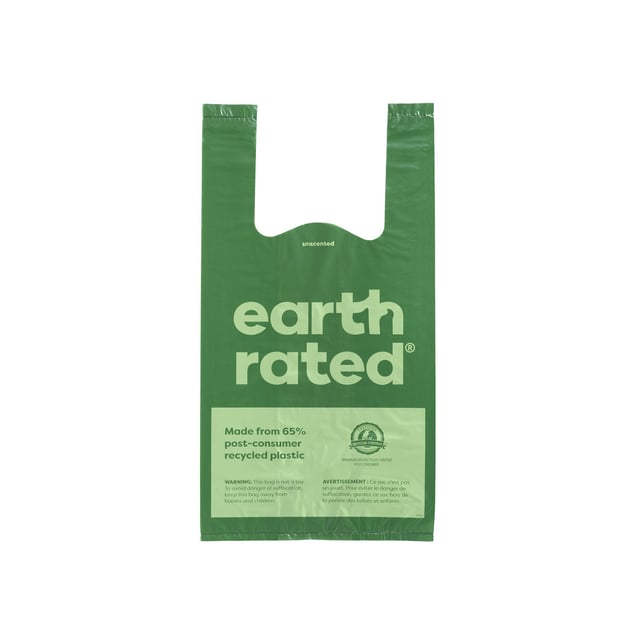 Earth Rated Hundbajspåsar med handtag Oparfymerade 120 st